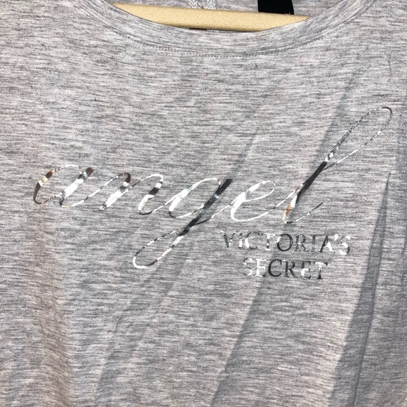 Victoria Secret Angel Lounge Keyhole Open Back Hem Sleeveless Gray Tank Top - Picture 5 of 11